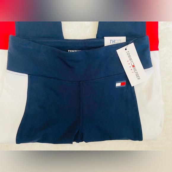 Tommy Hilfiger Sports Jersey Leggings, Full Length, High Rise, Small, Nvy - Picture 5 of 8
